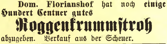 Rybnik Florianshof - Rybniker Kreisblatt 1891